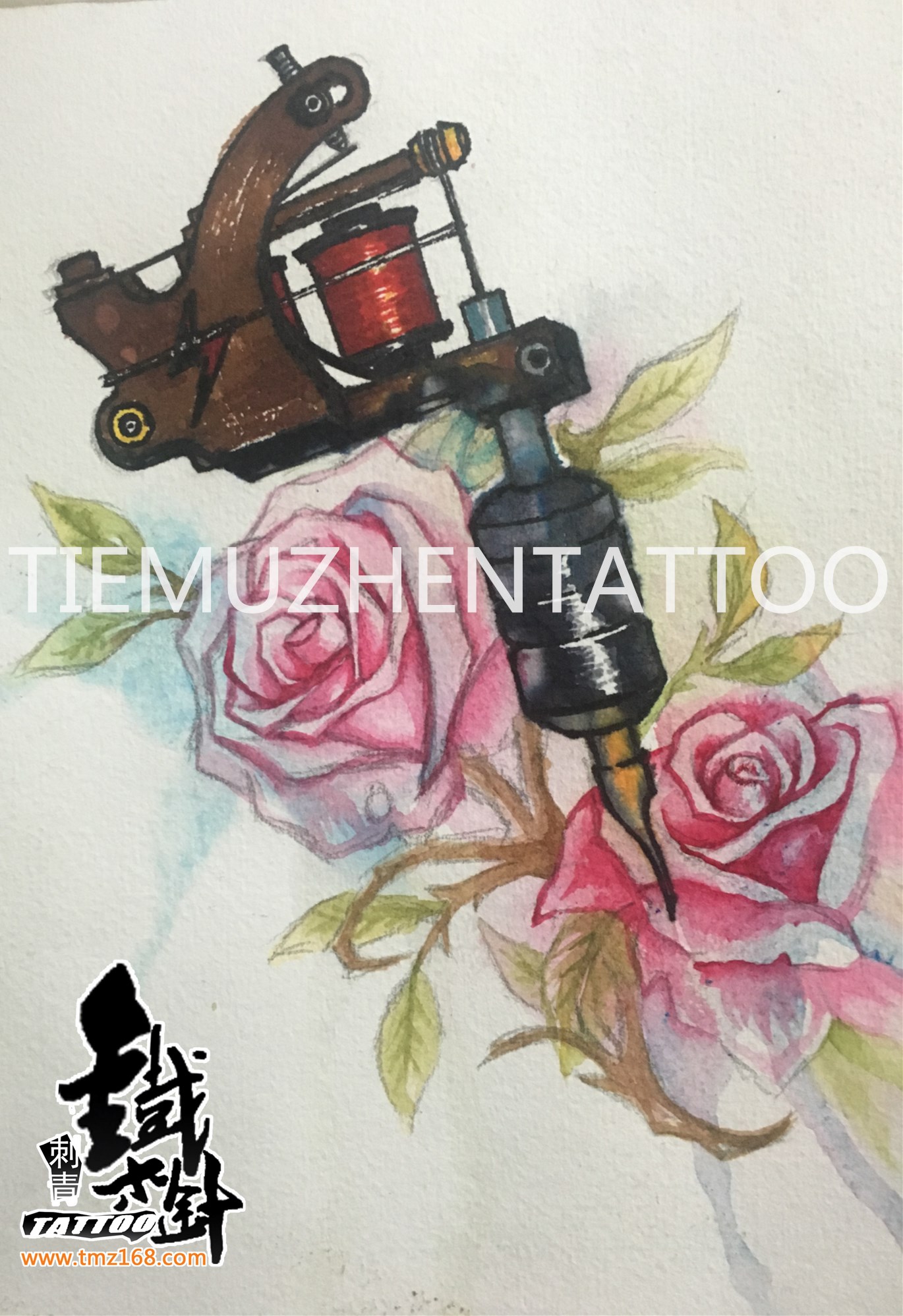 纹身手稿武汉纹身铁木针刺青